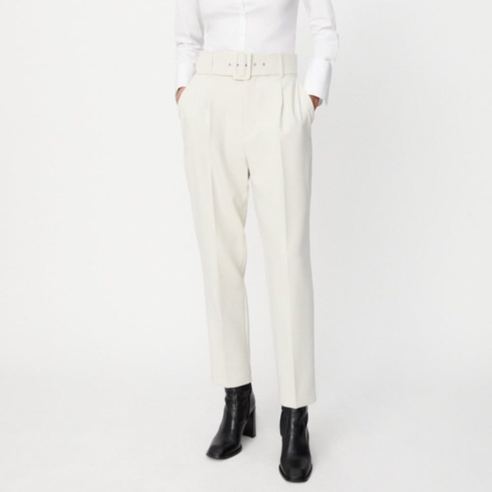 Zara high-waisted, belted pants